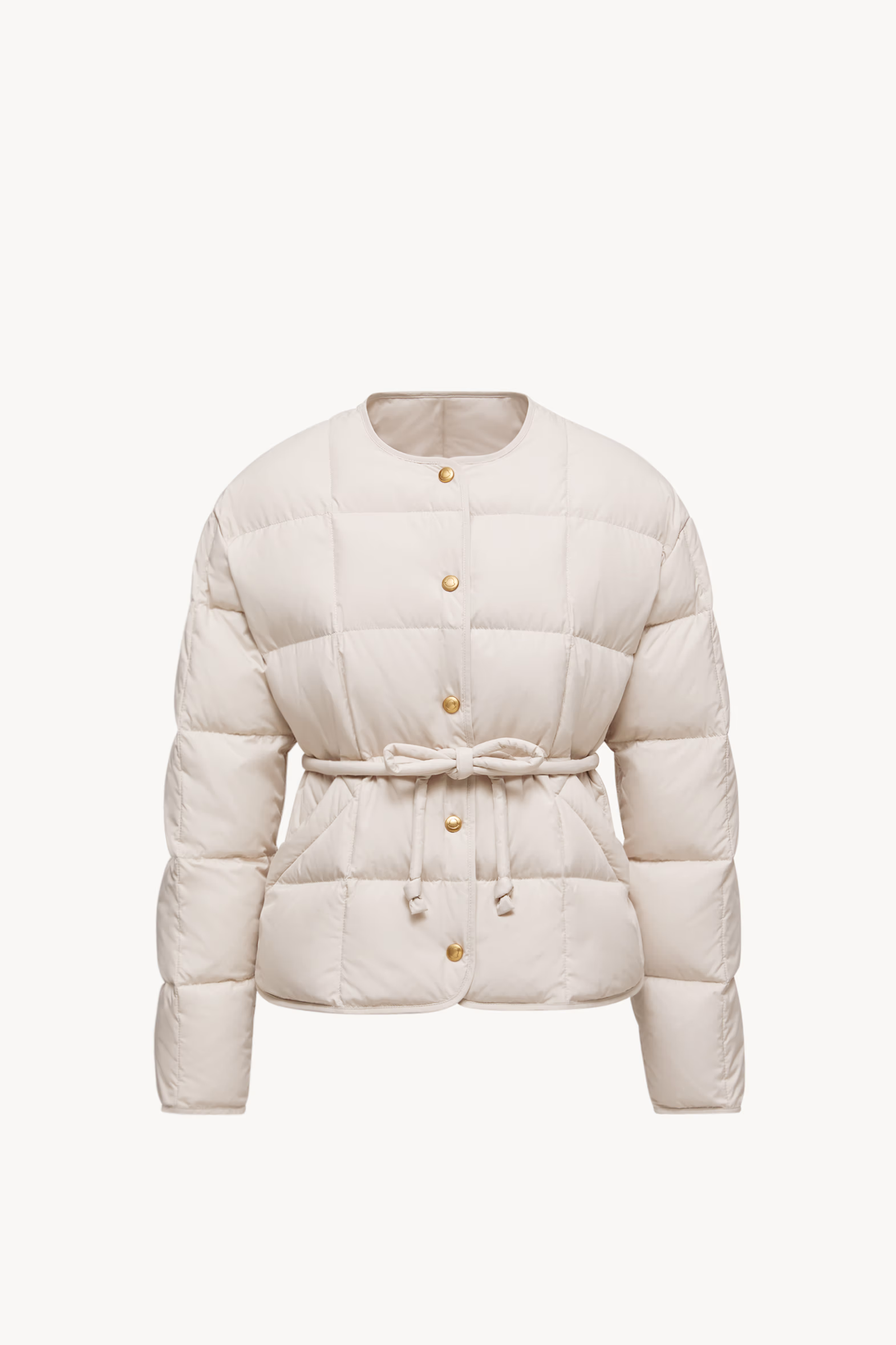 Plumífero corto con cinturón Caramagne Mujer Blanco Moncler 2
